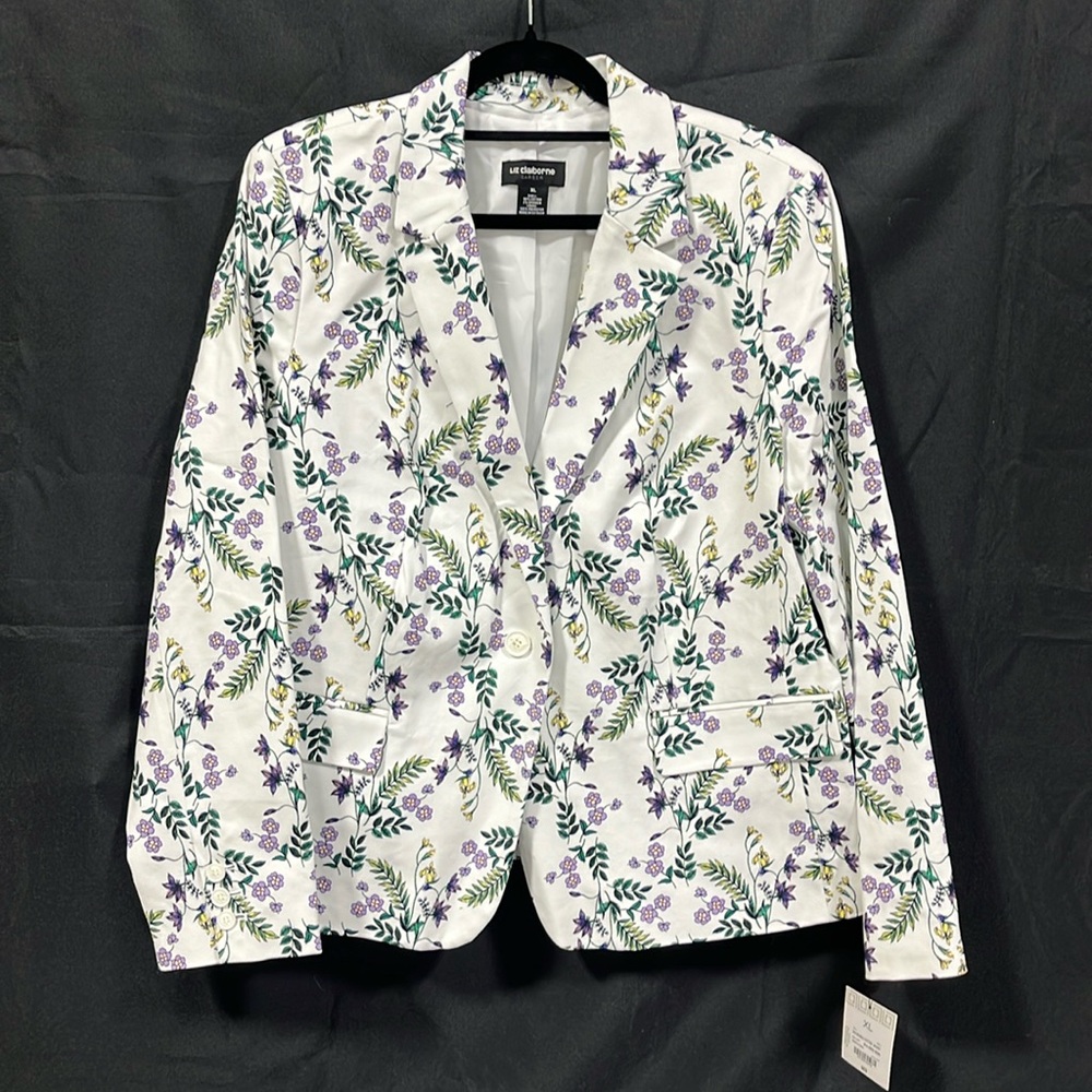 Liz Claiborne NWT Floral Blazer XL